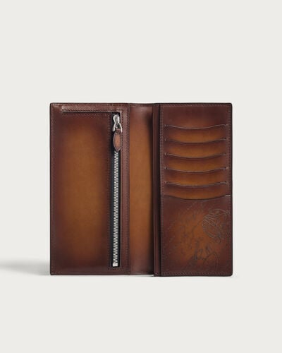 サンタル フラップ ロングウォレット, Black, hi-res