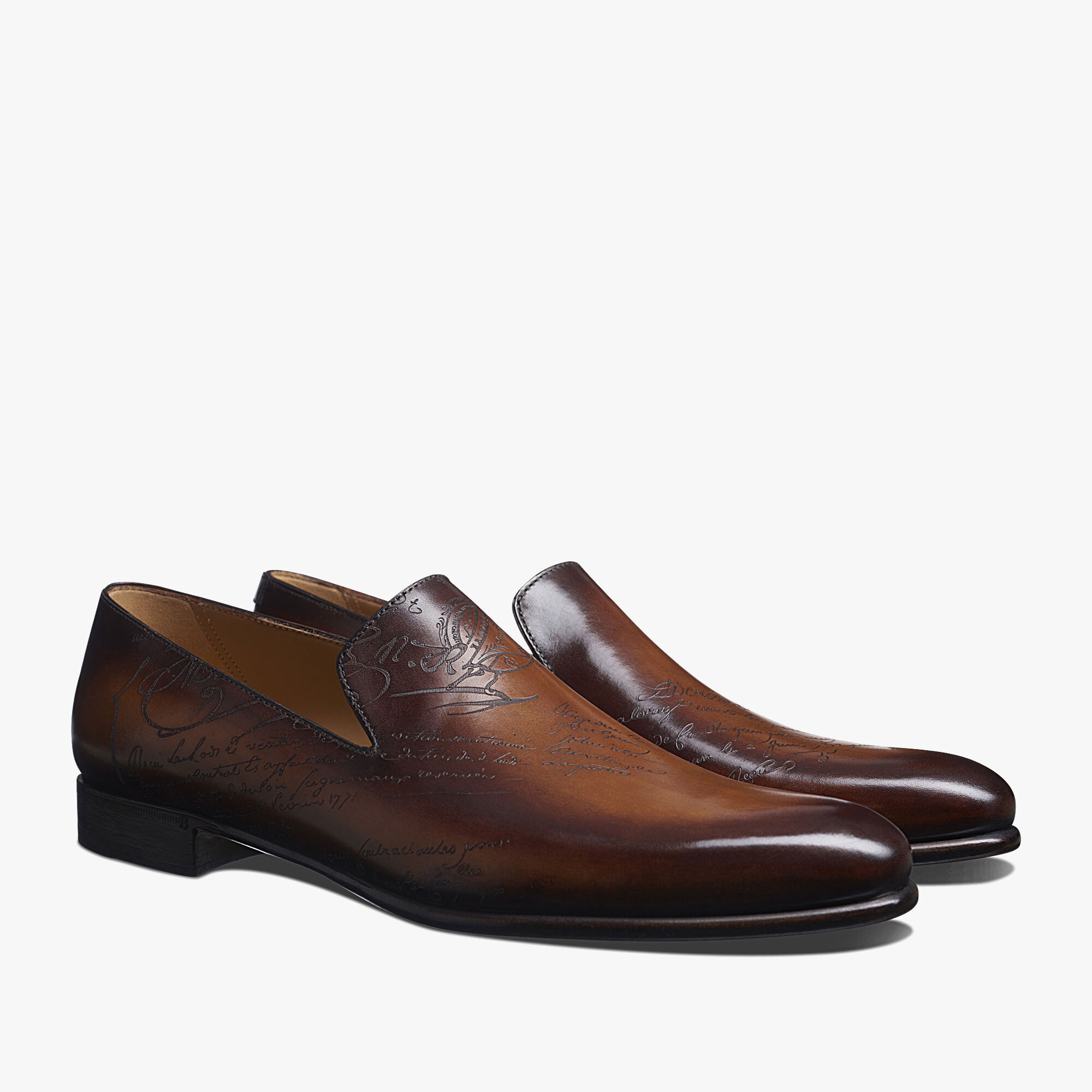 Cursive Galet Scritto Leather Loafer, TOBACCO BIS, hi-res 2
