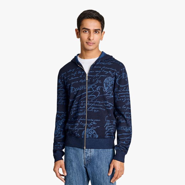 Scritto Zip Up Hoodie, COLD NIGHT BLUE, hi-res 2