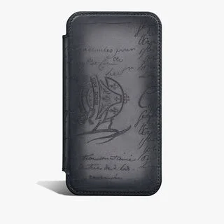Scritto Leather iPhone 16 Pro Folio, LIGHT ALUMINIO, hi-res