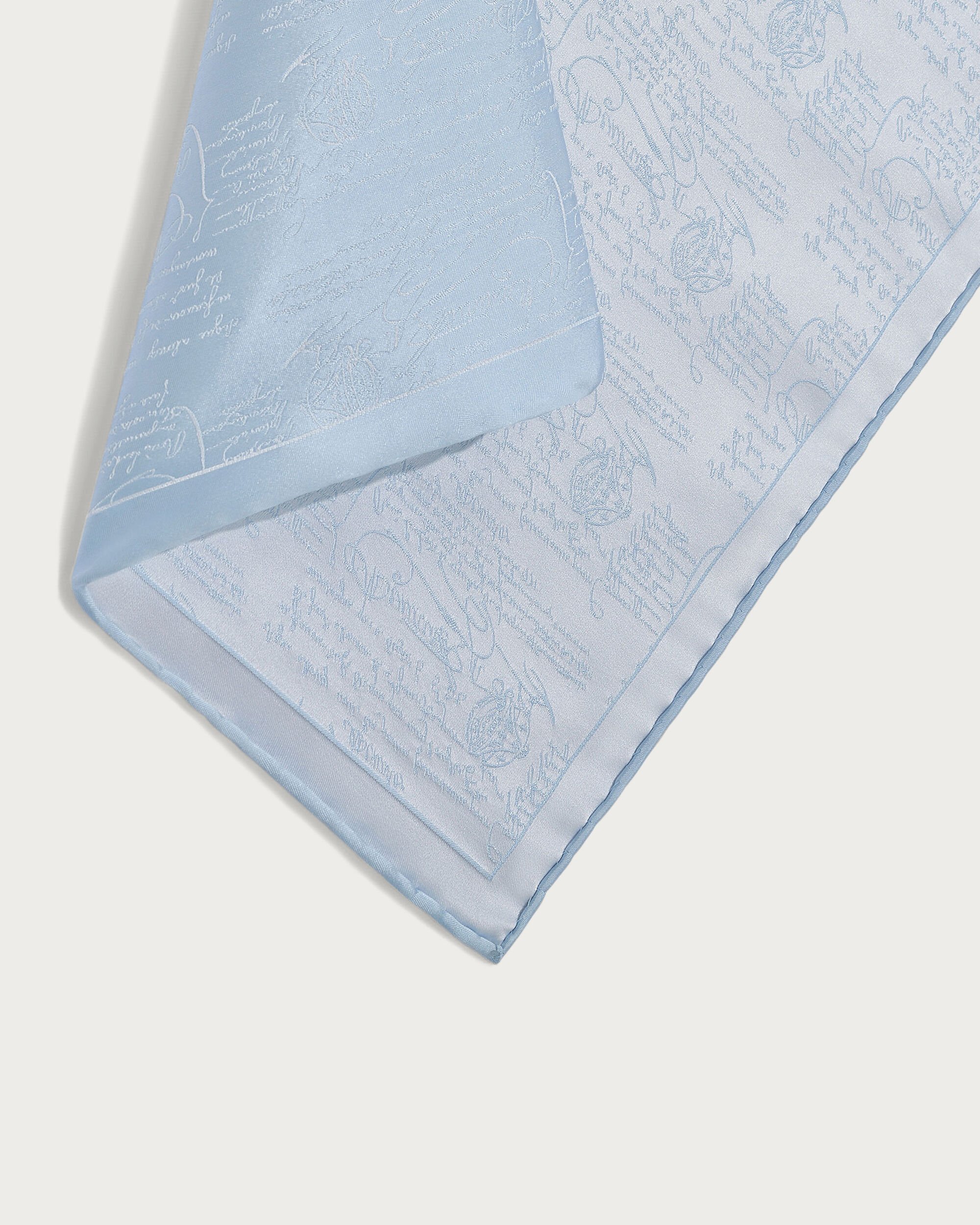 スクリットパターン ハンカチーフ, Sky Blue, hi-res