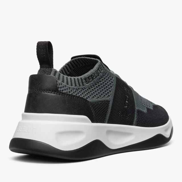Sneaker Shadow En Maille Et Cuir De Veau, TEMPEST / BLACK, hi-res 5