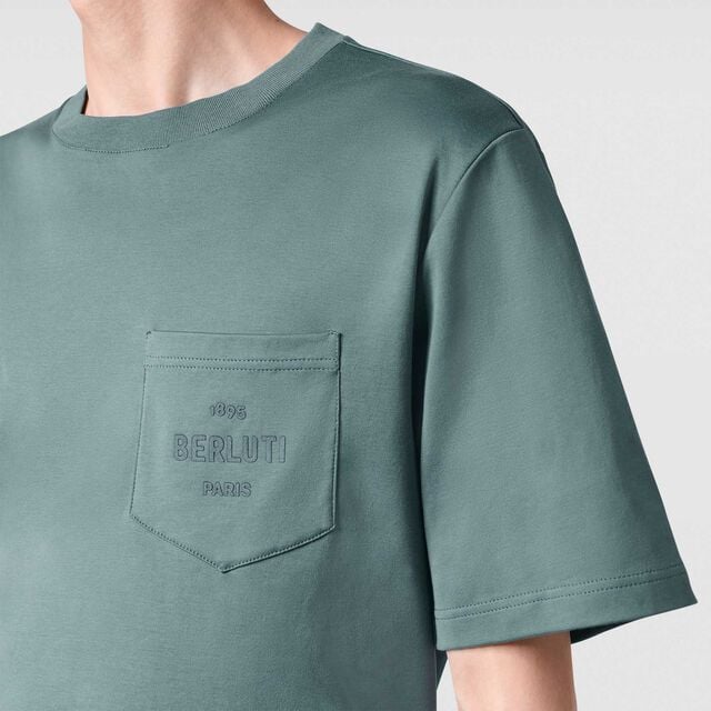 Pocket Logo T-shirt, STONE BLUE, hi-res 5