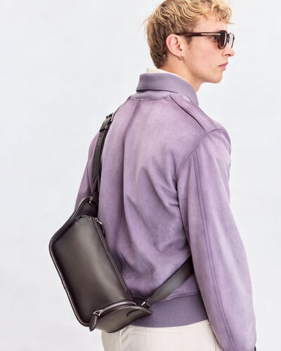 P&eacute;riple Side Zip Messenger, Grey, hi-res