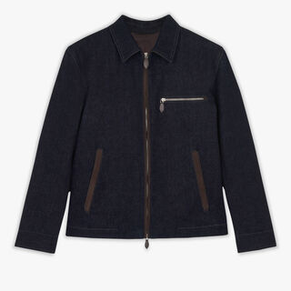 Cotton 1 Jour Denim Jacket, DARK INDIGO DENIM, hi-res