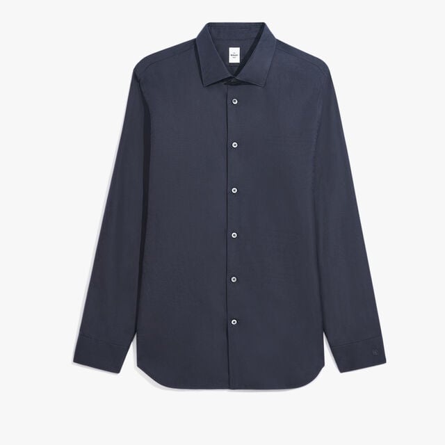 Alessandro Oxford Scritto Shirt, COLD NIGHT BLUE, hi-res 1