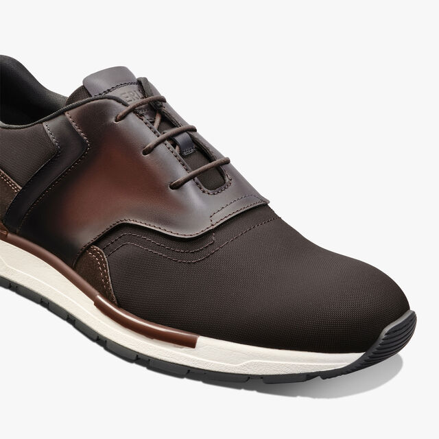 Sneaker Fast Track En Cuir Et Nylon, MARRONE INTENSO, hi-res 6