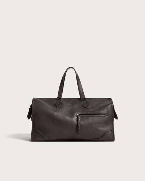 Overnight Travel Bag, Dark Brown, hi-res