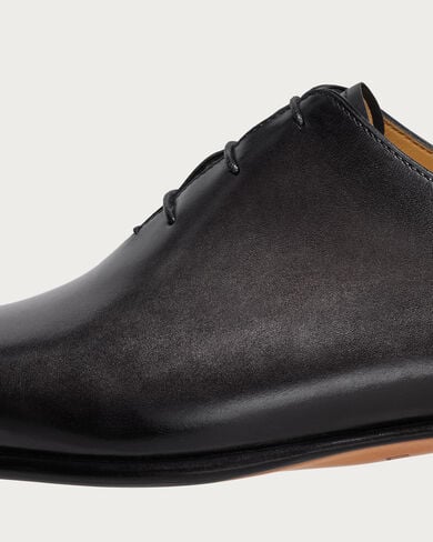 Alessandro Galet Calf Leather Oxford, Nero Grigio, hi-res