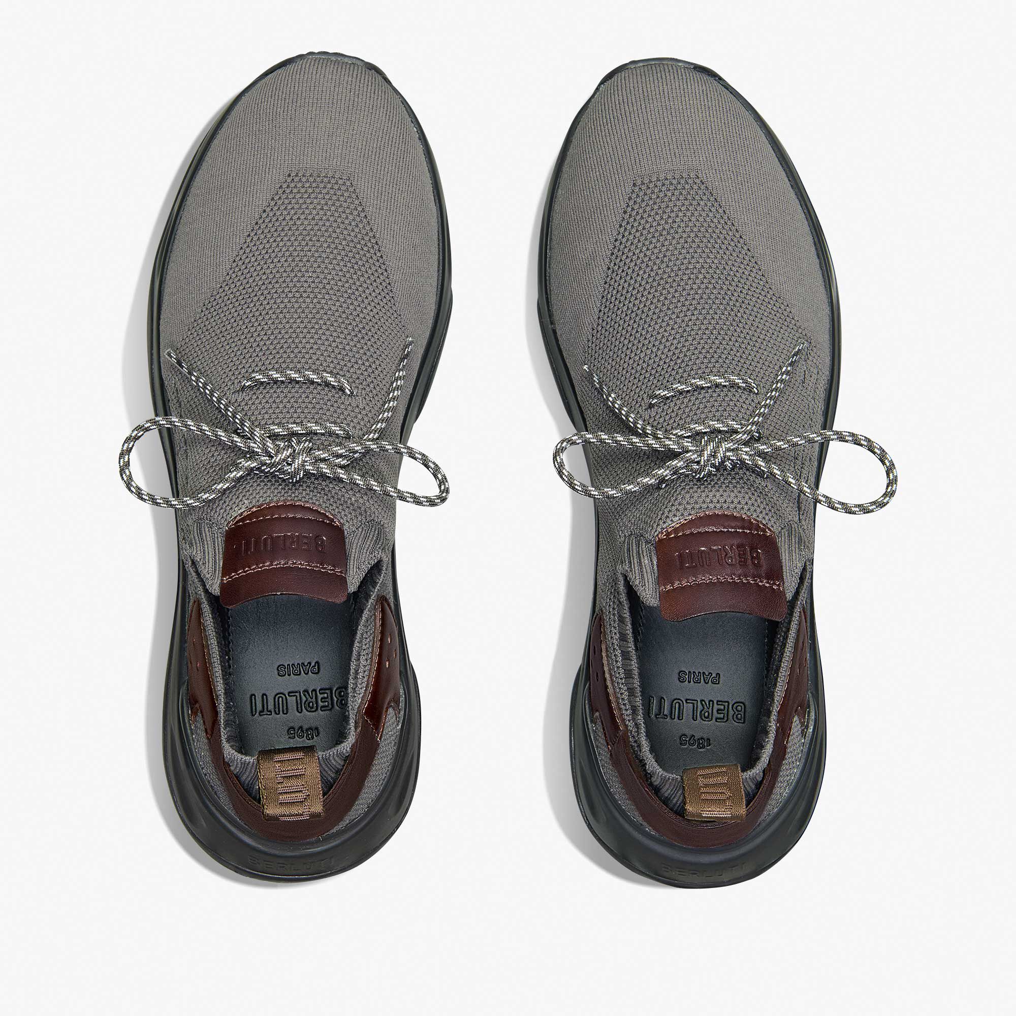 Shadow Knit And Calf Leather Sneaker | Berluti US
