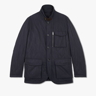 Quilted Nylon Barn Jacket, COLD NIGHT BLUE, hi-res