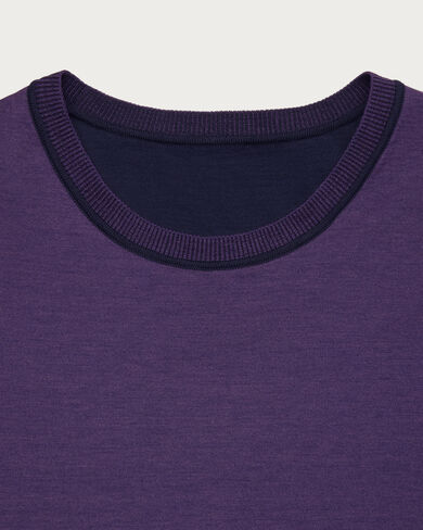 Bicolor Reversible T-Shirt, Navy & Purple, hi-res