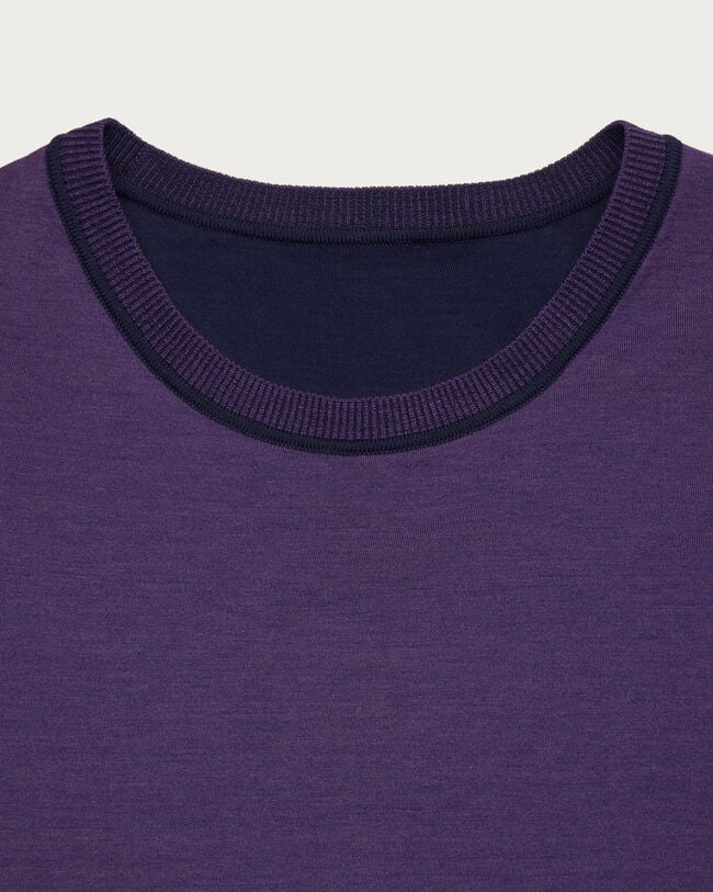 Bicolor Reversible T-Shirt, Navy & Purple, hi-res