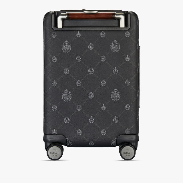Formula 1005 Canvas and Leather Rolling Suitcase, BLACK + TDM INTENSO, hi-res 3