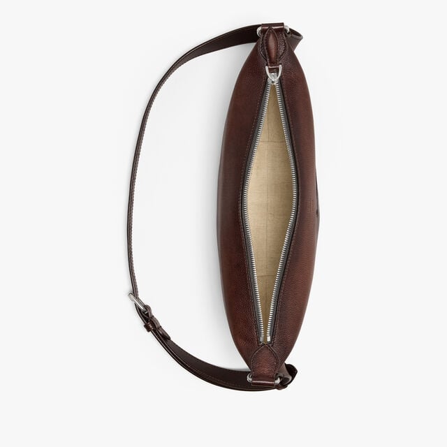 Sac Bandoulière Toujours Soft Zipped Hobo Xs En Cuir Scritto, SOFT BROWN, hi-res 11