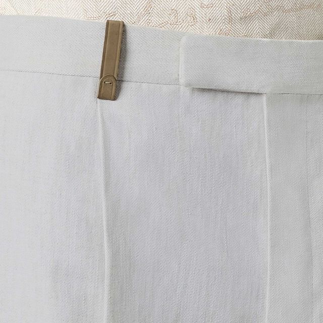 Formal Pleated Shorts, WHITE CANVAS, hi-res 6