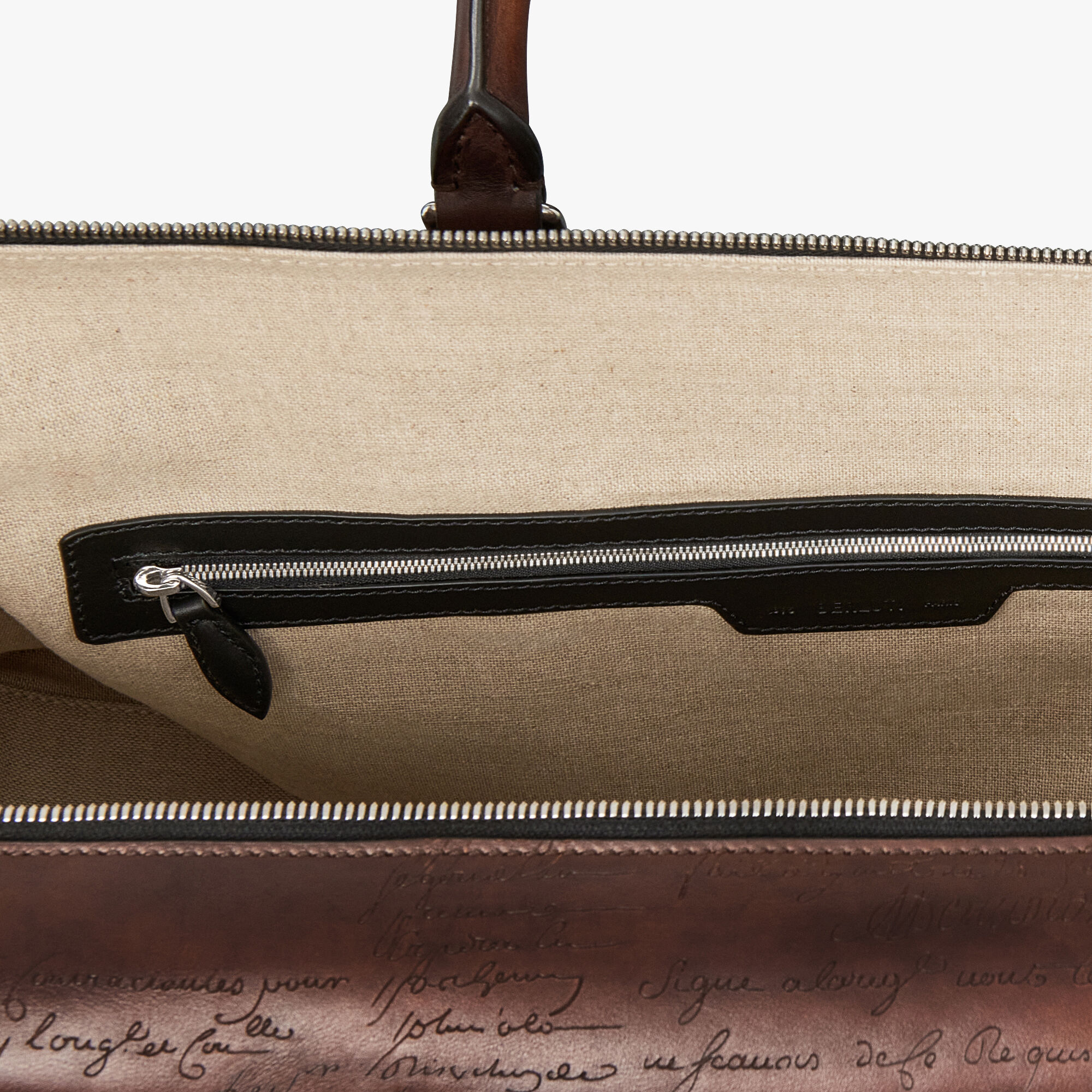 Jour Off MM Scritto Leather Travel Bag Berluti AE