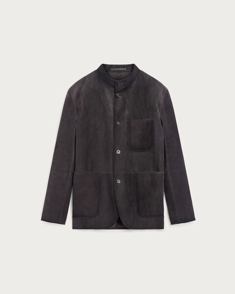 Patina Leather Foresti&egrave;re Jacket, Warm Purple Grey, hi-res