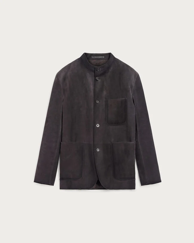 Patina Leather Foresti&egrave;re Jacket, Warm Purple Grey, hi-res