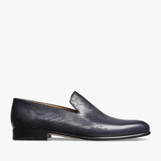 Cursive Galet Scritto Leather Loafer, NERO GRIGIO, hi-res