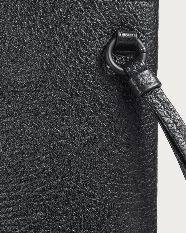 Neck Zipped Pouch, Deep Black, hi-res