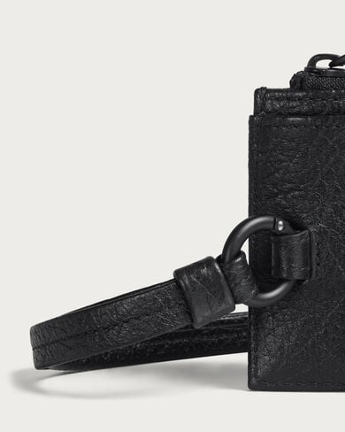 Koa Maxi Strap Zipped Card Holder, Deep Black, hi-res