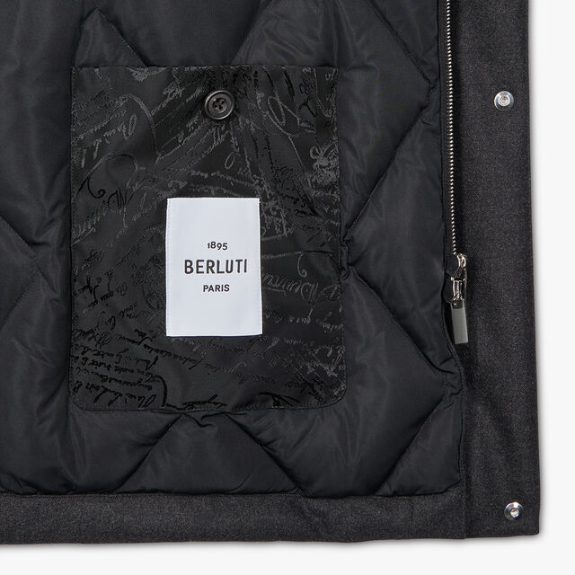 Down Parka With Shearling Hood, CARBON GREY, hi-res 6