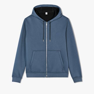 Zip-Up Hoodie With Embroidered Crest
