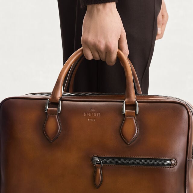 F088 Leather Briefcase, CACAO INTENSO, hi-res 4