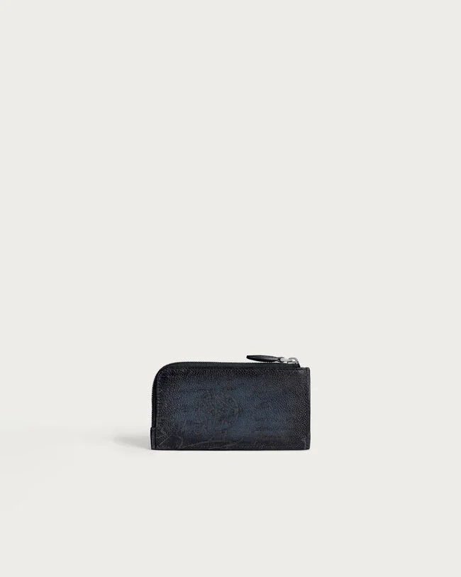 Koa Maxi Zipped Card Holder, Indigo Denim, hi-res