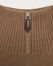 Cashmere Half-Zip with Leather Braiding Details, Walnut, Image 1