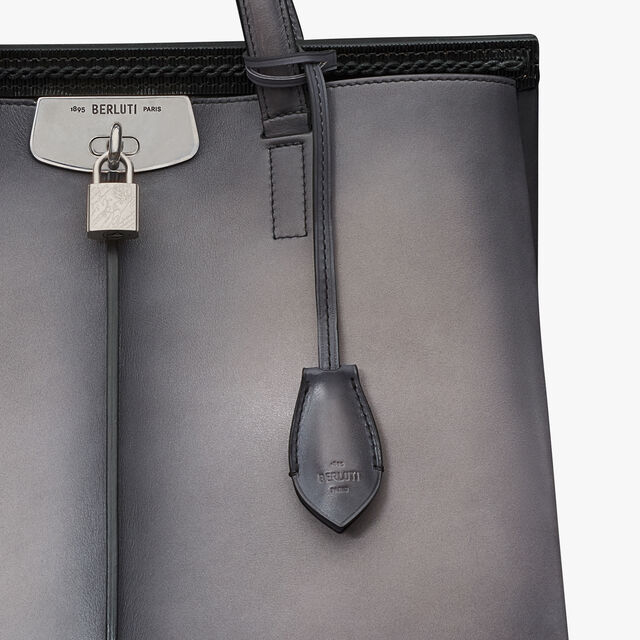 Luti 38 Leather Tote Bag, LIGHT ALUMINIO, hi-res 6