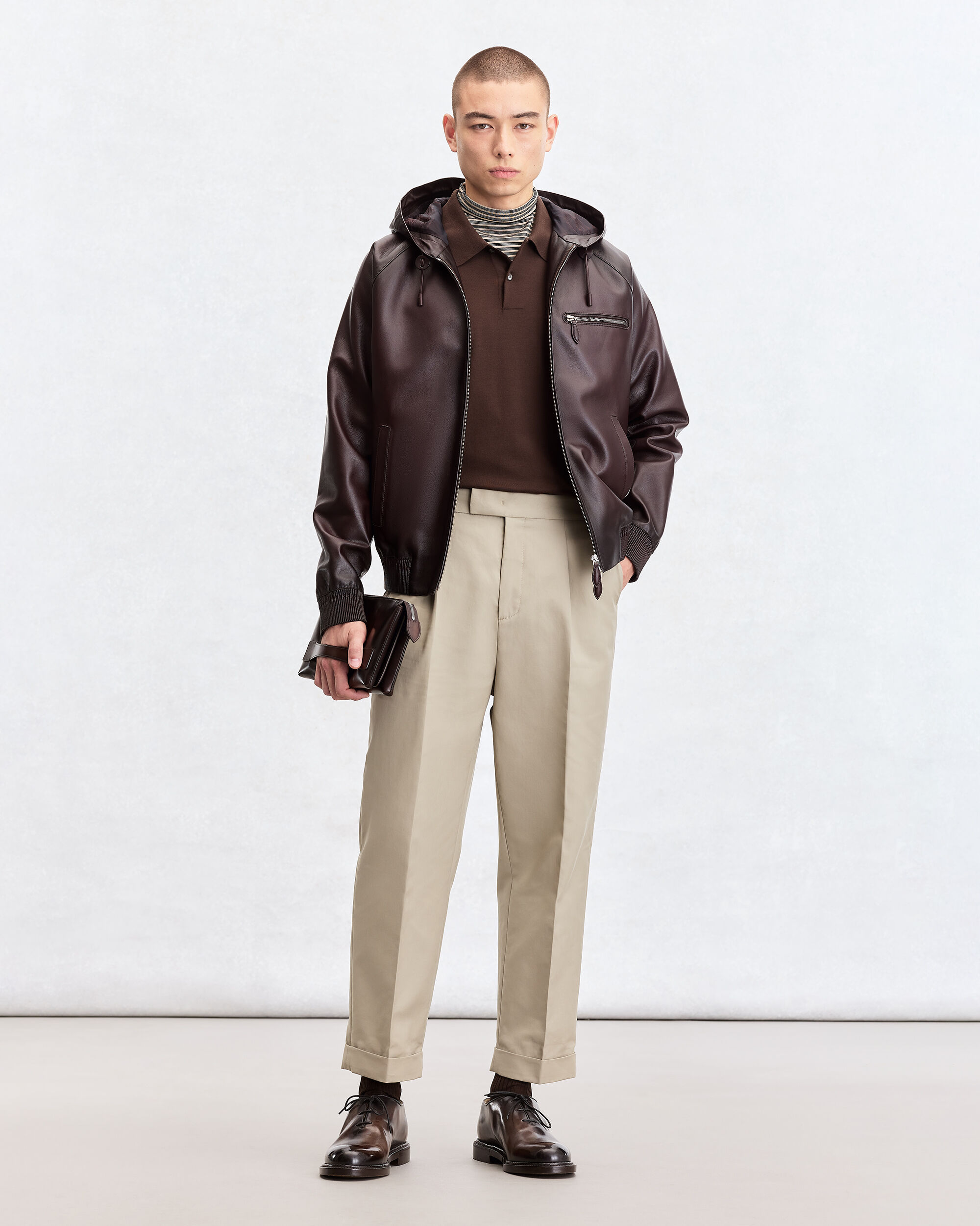 レザーパティーヌ アンジュール フード ブルゾン | ベルルッティ JP