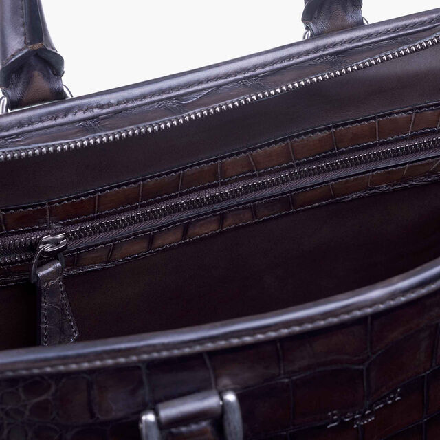 Un Jour Medium Alligator Leather Briefcase, TDM, hi-res 7