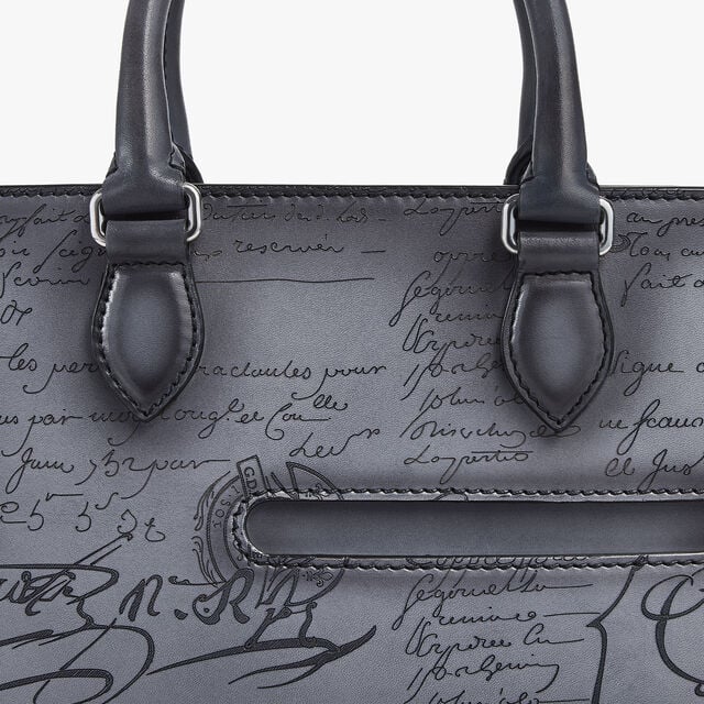 Toujours Gulliver Scritto Leather Messenger, LIGHT ALUMINIO, hi-res 6