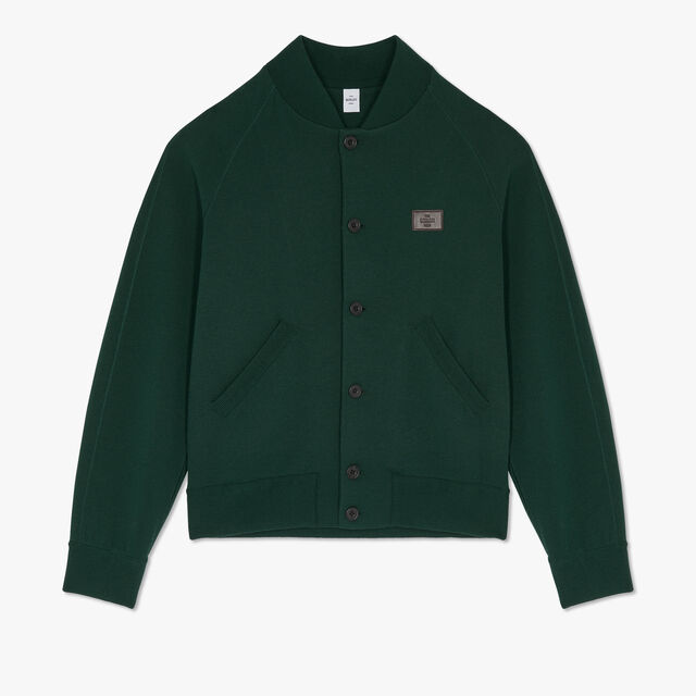 Wool Double Face Scritto Blouson, DEEP GREEN, hi-res 1