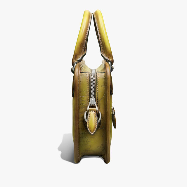Un Jour Gulliver Scritto Leather Messenger, JUNGLE GREEN, hi-res 4