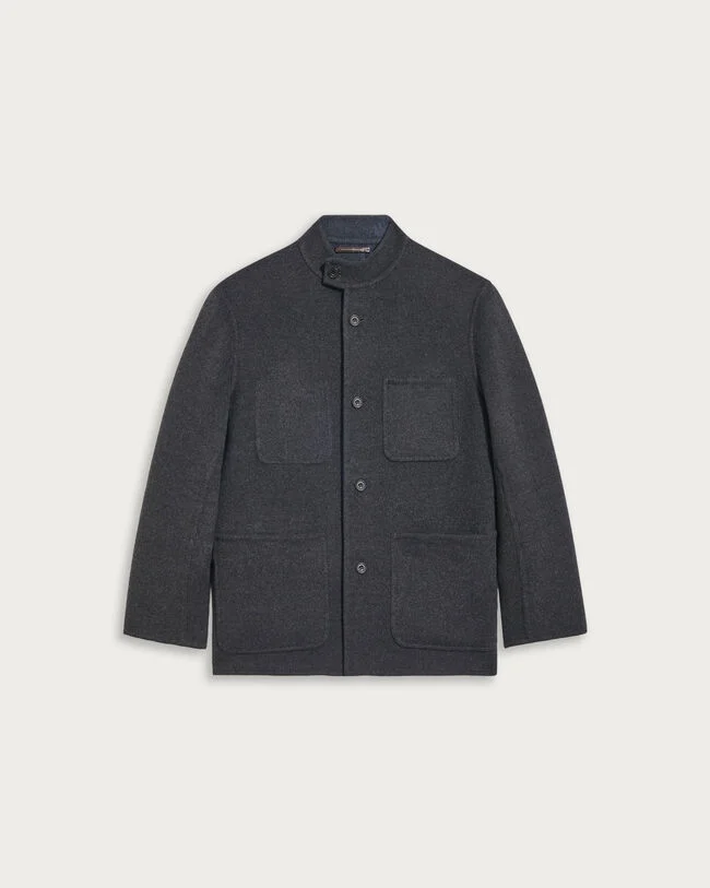 Double Face Foresti&egrave;re Jacket, Anthracite & Internal Giant Scritto, hi-res