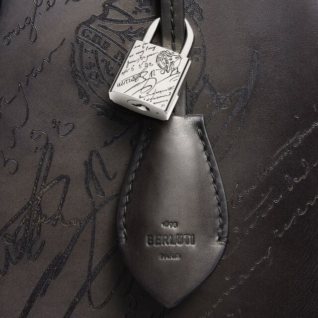 Cartable E’Mio En Cuir, NERO GRIGIO, hi-res 10
