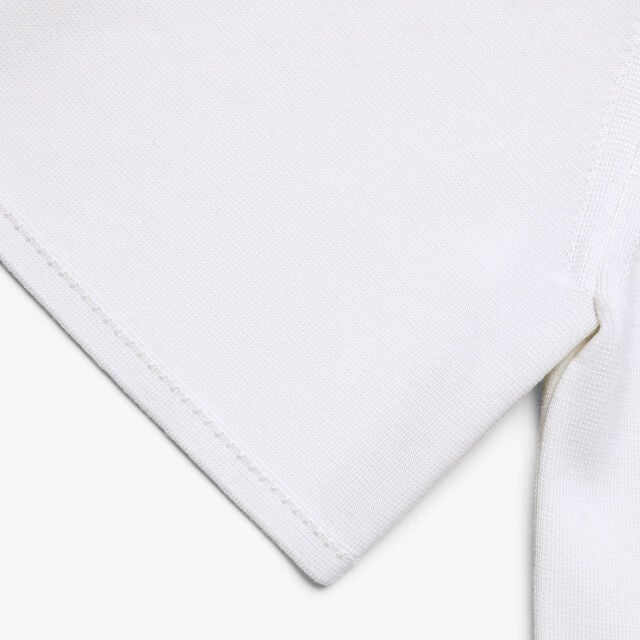 Cotton Silk Zipped Polo, OFF WHITE, hi-res 5