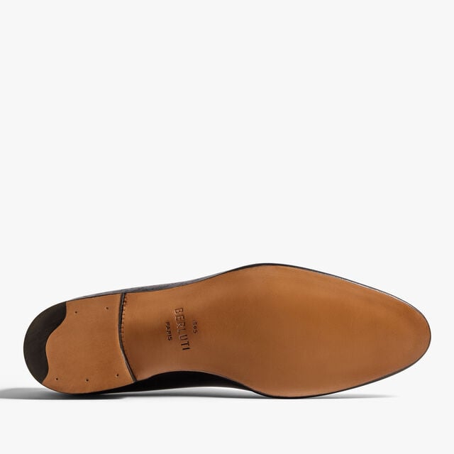 Cursive Galet Scritto Leather Loafer, NERO GRIGIO, hi-res 6