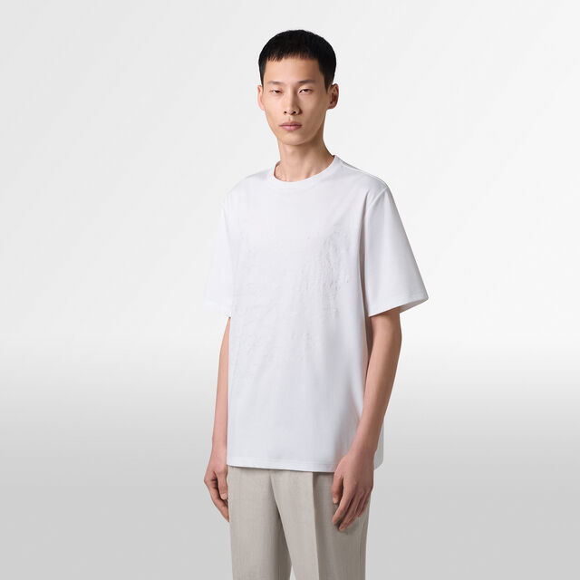 Scritto Embroidery T-shirt, BLANC OPTIQUE, hi-res 2