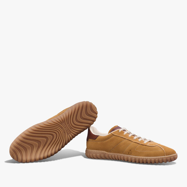 Trainer Suede Calf Sneaker, OCHER, hi-res 4