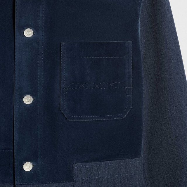 Two-Materials Charbonnier Jacket, SOLADITE BLUE, hi-res 8