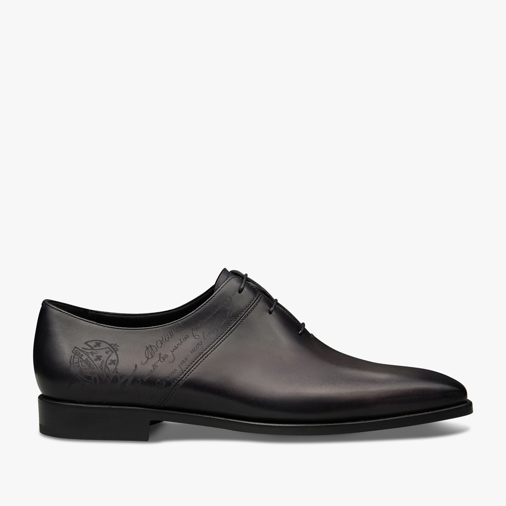 Scars Démesure Scritto Leather Oxford, NERO GRIGIO, hi-res 1