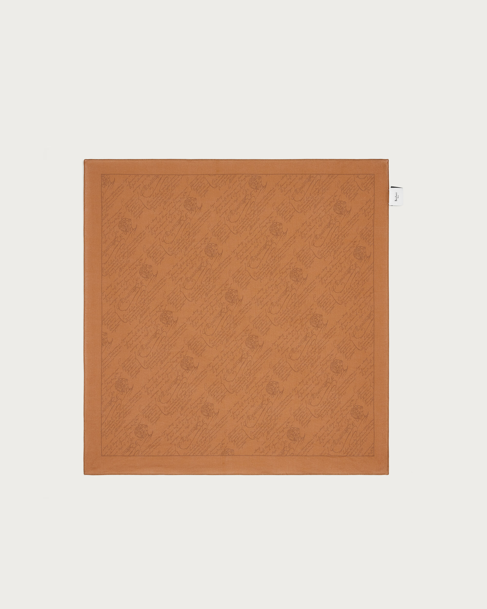 スクリットパターン ハンカチーフ, Tobacco, hi-res