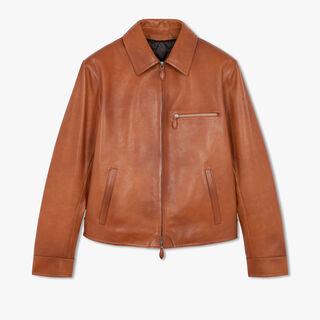 Patina Leather Blouson, COGNAC, hi-res
