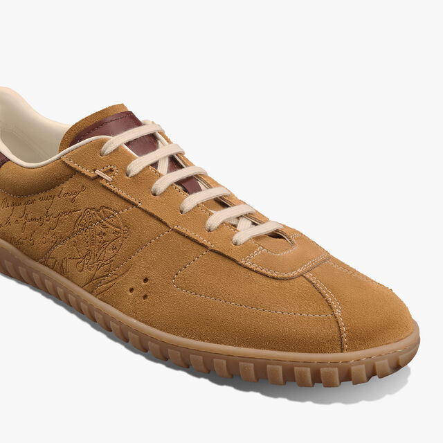 Trainer Suede Calf Sneaker, OCHER, hi-res 6