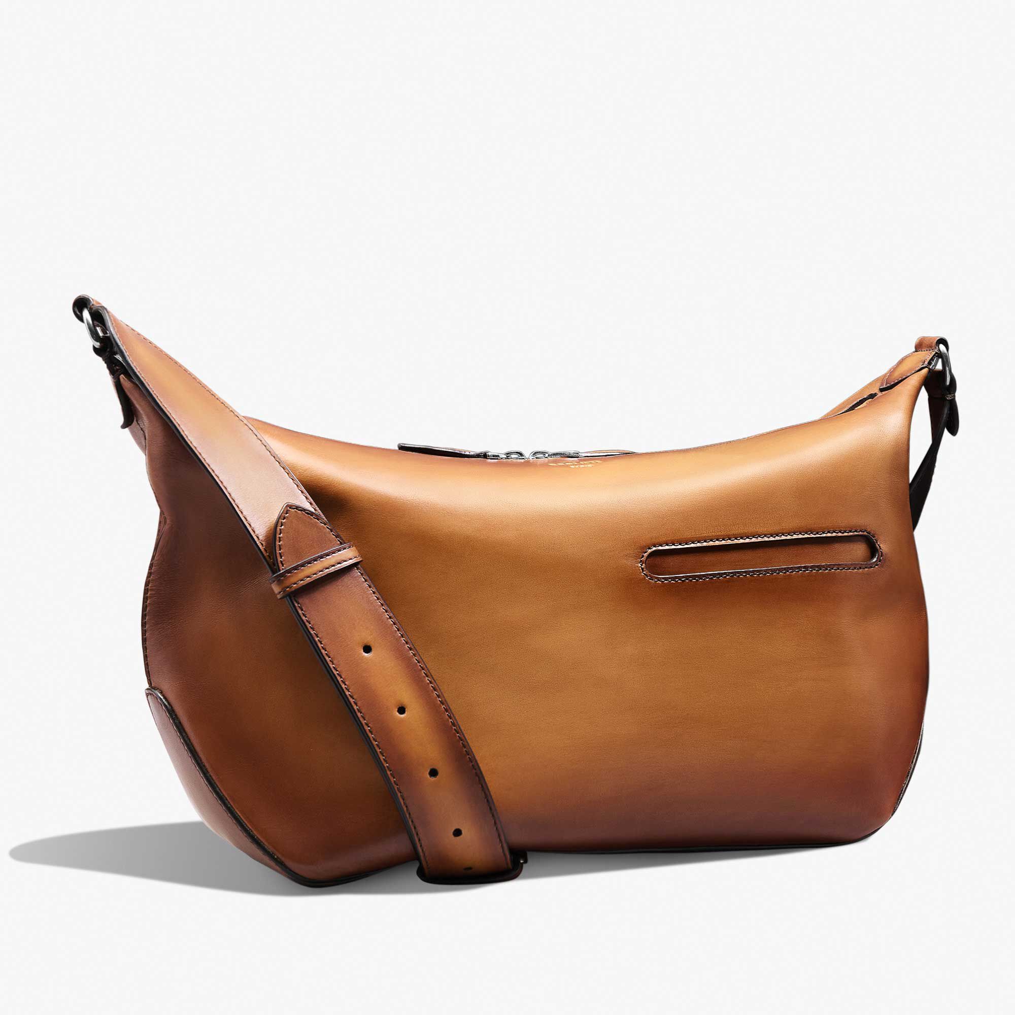 Toujours Soft Zipped Hobo Leather Messenger Berluti US