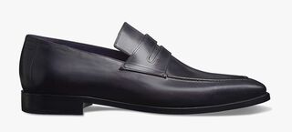 Andy D&eacute;mesure Calf Leather Loafer, NERO, hi-res